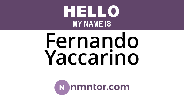Fernando Yaccarino