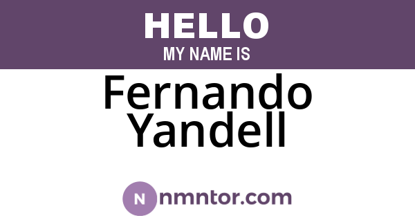 Fernando Yandell