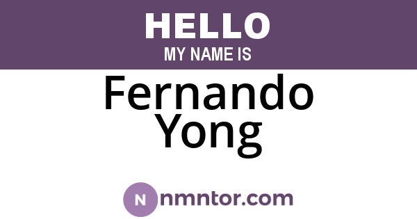 Fernando Yong