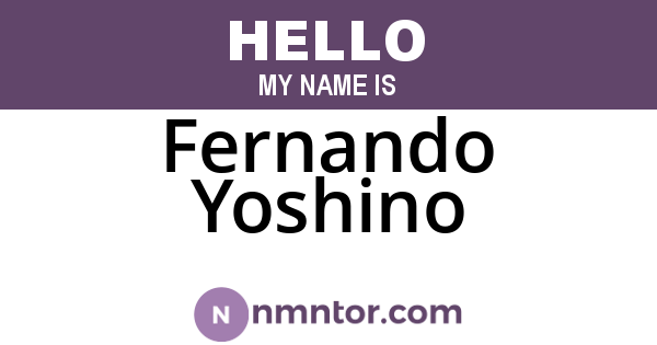 Fernando Yoshino