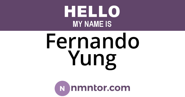 Fernando Yung