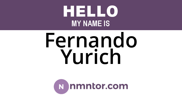 Fernando Yurich
