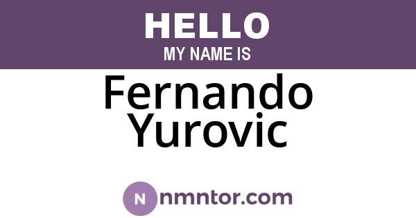 Fernando Yurovic