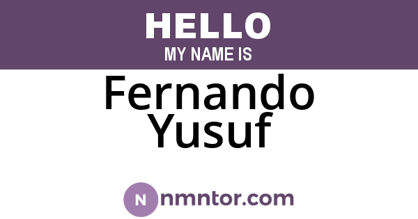 Fernando Yusuf