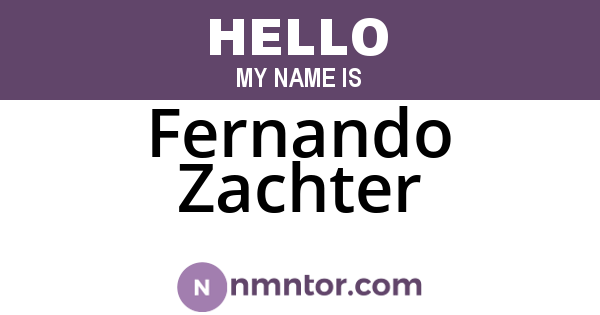 Fernando Zachter