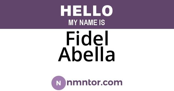 Fidel Abella