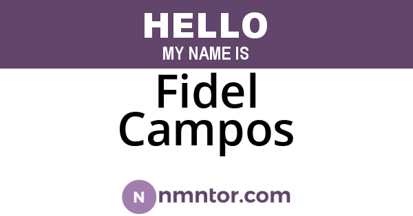 Fidel Campos