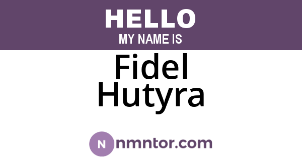 Fidel Hutyra