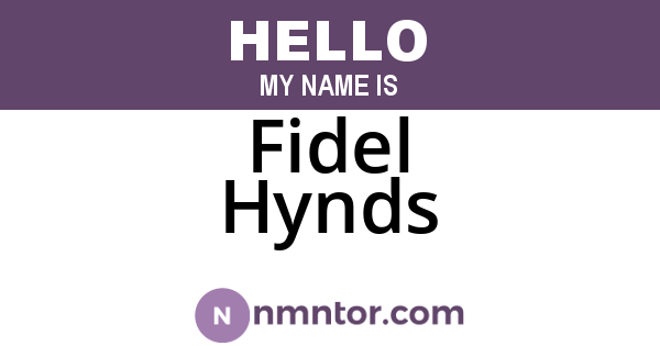 Fidel Hynds