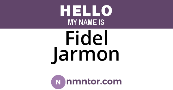 Fidel Jarmon