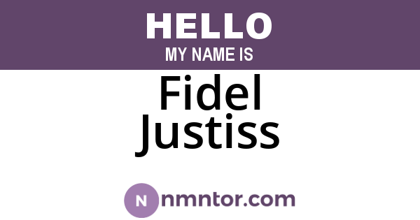 Fidel Justiss