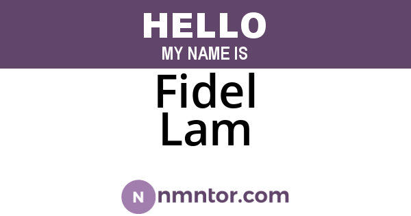 Fidel Lam