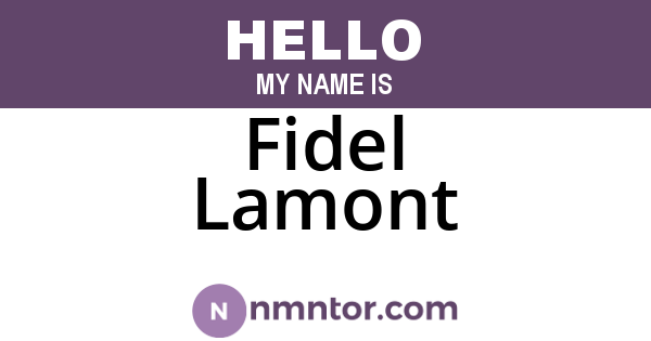 Fidel Lamont