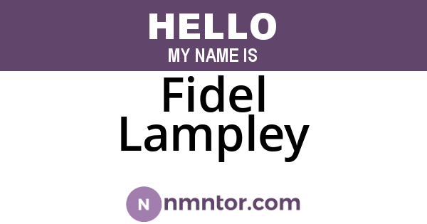 Fidel Lampley