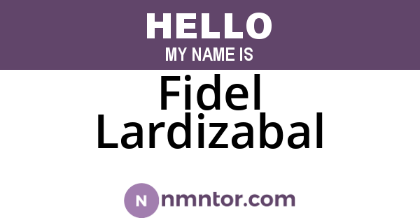 Fidel Lardizabal