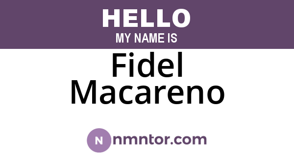 Fidel Macareno