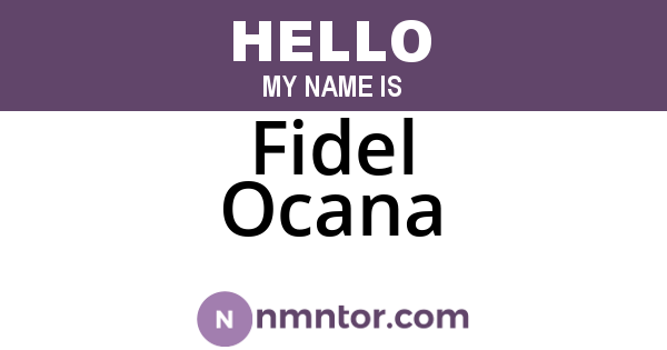 Fidel Ocana
