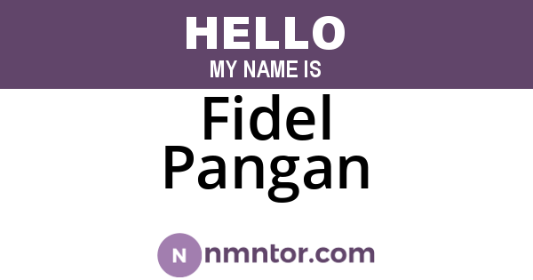 Fidel Pangan