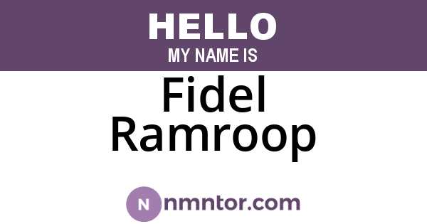 Fidel Ramroop