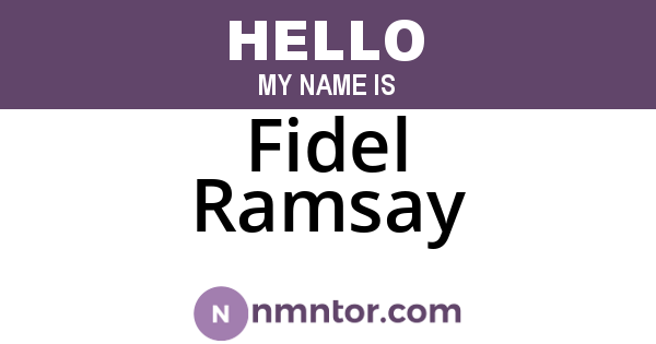 Fidel Ramsay