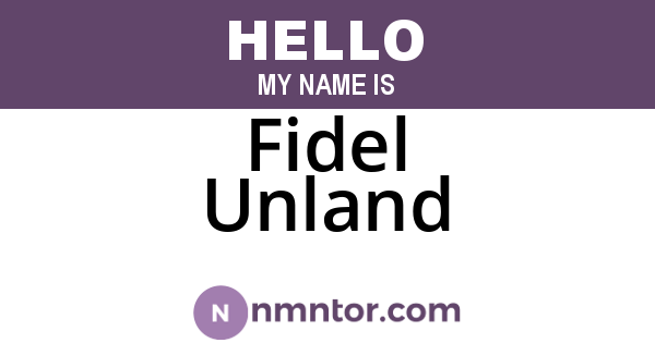 Fidel Unland