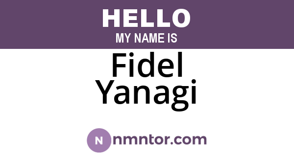 Fidel Yanagi
