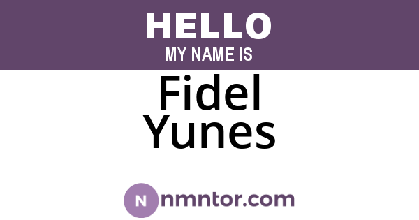 Fidel Yunes