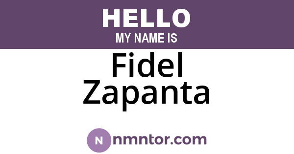 Fidel Zapanta