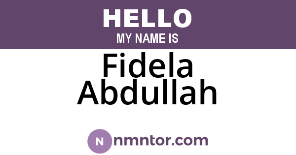 Fidela Abdullah