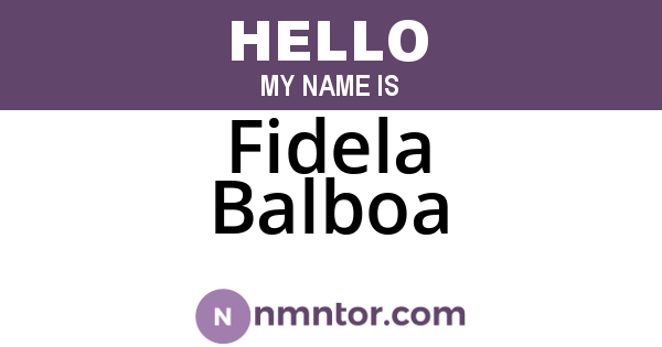 Fidela Balboa