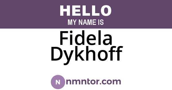 Fidela Dykhoff