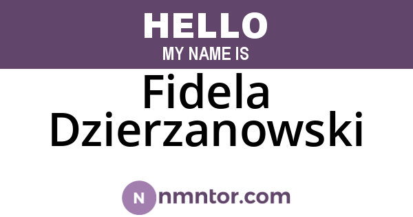 Fidela Dzierzanowski