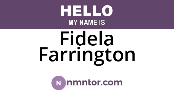 Fidela Farrington