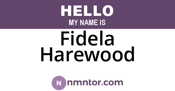 Fidela Harewood