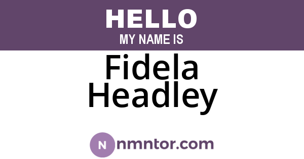 Fidela Headley