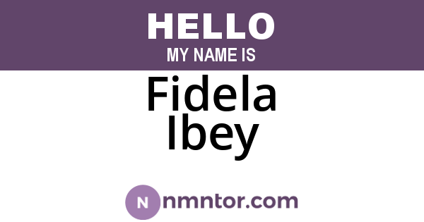 Fidela Ibey