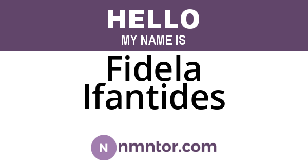 Fidela Ifantides