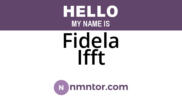 Fidela Ifft