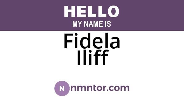 Fidela Iliff