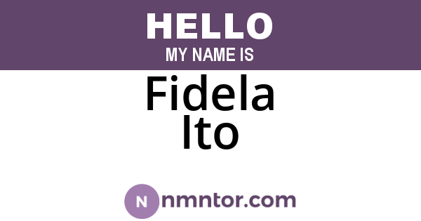 Fidela Ito