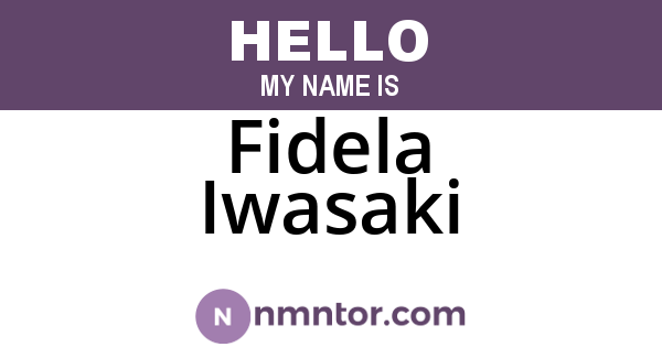 Fidela Iwasaki