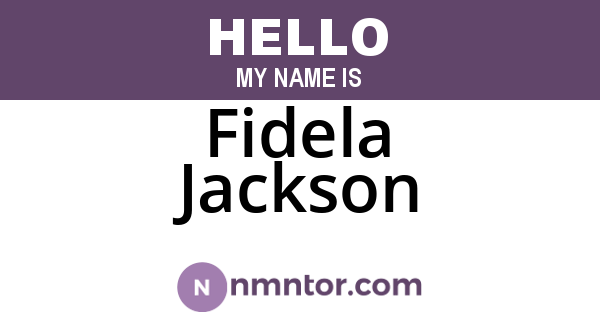 Fidela Jackson