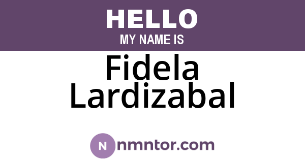 Fidela Lardizabal