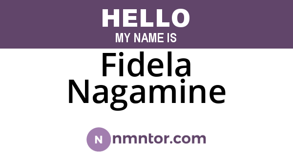 Fidela Nagamine