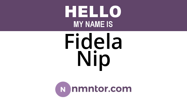 Fidela Nip