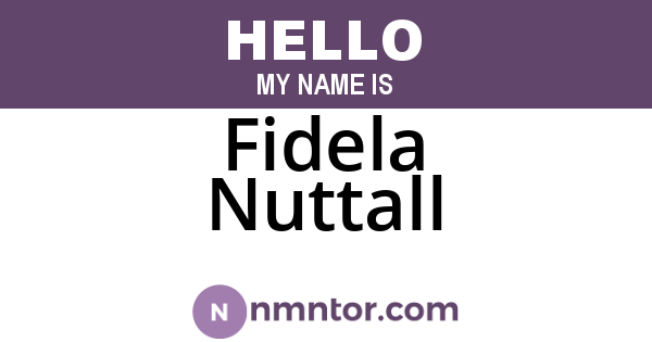 Fidela Nuttall
