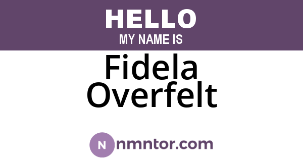 Fidela Overfelt