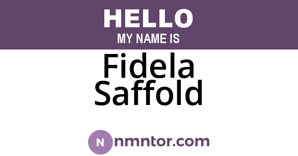 Fidela Saffold