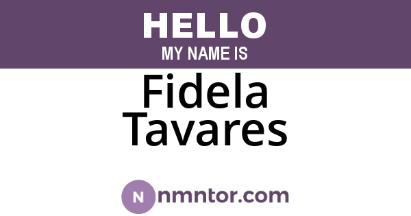 Fidela Tavares