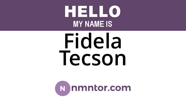 Fidela Tecson